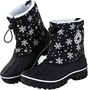 [TSANGWAI] Snow Boots for Kids Waterproof Winter Boots Children Warm Outdoor Shoes(Toddler,Little Kids,Big Kids)