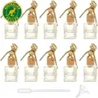 10 Packs Car Aromatherapy Diffuser Hanging Empty Glass Perfume Bottle Essential