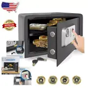 Reinforced Digital Lockbox with Anti-Theft Design - 13.8” x 9.8” Safe for Home