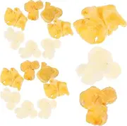[KALLORY] 2 Artificial Popcorn Bag Charms Confectionery Snack Popcorn Seasoning Biscuits Toiletry Bag Women Makeup Travel Bag Cute Keychain Microwave Popcorn Popper Keychain Cute Pendant Pvc