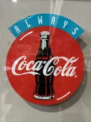 Always Coca-Cola Genuine Unused Reverse Glass Decal