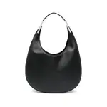 [Savette] Savette Small Florence Crescent-shaped Leather Shoulder Bag ONE SIZE BLACK