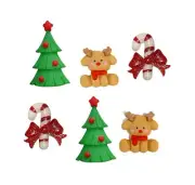Noel Embellishment Set- Reindeer Shelly's Buttons - Christmas - Craft Scrap Sew