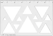Router Template for Woodworking, 1/4" Thick Inlay Design, Portable and Functional, Triangle 12 in 1