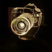 Novelty Gifts camera illusion 3D Acrylic Entertainment LED Lamp USB Table Light