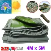550GSM Heavy Duty Waterproof Canvas Tarp Tarpaulin Truck Sun Cover400x500cm 4x5M