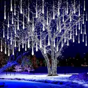 8 Tubes Christmas Lights Outdoor, Meteor Shower Lights LED Snow Falling