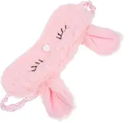 OATIPHO Cute Plush Sleep Mask for Adorable Eye Cover for Sleeping Travel Friendly Light Blocking Soft Material for Naps and Holidays Bunny Design