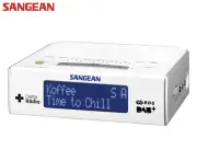 Sangean 172mm Basic DAB+/FM Band Aux-In Digital Alarm Clock Radio Receiver White