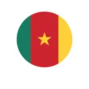 Round Cameroon Flag Sticker