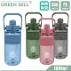 【GREEN BELL 綠貝】手提精選彈跳吸管運動太空水壺1000ml/ 附便攜背帶(提把 健身 戶外 大容量)