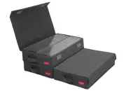 3 Pack ✨ Stackable Cassette Storage Box Holds 144 Tapes Dustproof Grey Lid