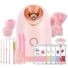 Steamer Spa Kit with 17 Skin Care Tools, Nano Ionic Face Steamer for Deep Cle...