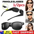 1-2PCS Anti-myopia Pinhole Glasses Eyesight Pin Hole Sunglasses Eyes Vision Care
