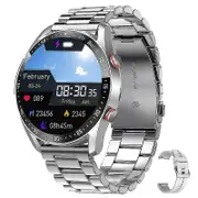 2023 New For Huawei Smart Watch Men Waterproof Sport Fitness Tracker Multifunction Bluetooth Call Smartwatch Man For Android Ios steel strip silver