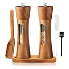 Pepper Mill Wood Salt and Pepper Mill Manual Salt Mill Spice Mill with7374