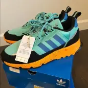Adidas ZX 1K Boost Athletic Shoes Acid Mint Orange Black GX6568 Men’s Size 10.5