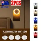 2PCS Plug-in Lamp LED Night Light Smart Optical Auto Sensor Bedroom Hallway AU