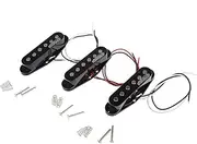 Wilkinson M Series LOW GAUSS Vintage Tone Ceramic Magnet Single Coil Pickups Set for Strat Style Guitar, Black