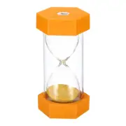 1 Minute Sand Timer, Hexagon Small Sandy Clock, Count Down Sand Glass Orange