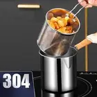 Multi-purpose deep fryer pot, deep fryer frying pan, easy to clean multi-purpose