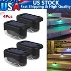4Pcs Solar LED Stairs Lights Outdoor Deck Light Fence Lamp Waterproof Multicolor