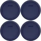 Genuine Pyrex 4 Cup Dark Blue Plastic Food Storage Lids BPA Free Dishwasher Safe