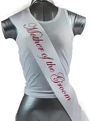 Sashes Hens Sash Party White/Pink - Mother Of The Groom One Size Mother of the Groom