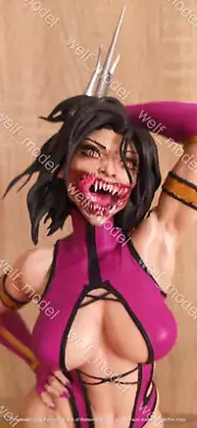 Mileena Custom Statue 1/4 fits Mortal Kombat Painted Sexy Figure