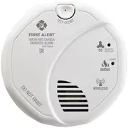 First Alert 1039839 Wireless Interconnected Smoke &amp; Carbon Monoxide Alarm with Voice &amp; Location