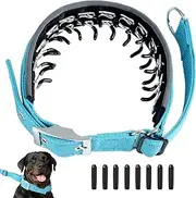 Duckygoo Heavy Duty No Pull Collar for Training - Adjustable Widened Nylon Martingale with Reflective Strips & Metal Buckle,Design for Small to Large Dogs,Blue,XL