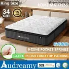 Audreamy Mattress 34cm Euro Top 9-Zone Pocket Spring Natural Latex Medium King