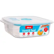 Decor Vent & Seal Container Square Teal 500mL