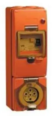 Clipsal 56-SERIES RCD PROTECTED SWITCHED SOCKET 500V 5-Pins ORANGE- 20A Or 32A