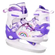 Adjustable Ice Skates for Kids Girls Ages 3-12, 4 Size Medium (2C-2Y) Big Kids