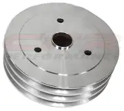 Chevy Small Block Aluminum Crank Pulley 3 Groove FOR Short WATER PUMP