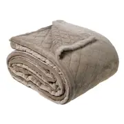 Bianca Mansfield velvet Sherpa Blanket 480gsm Silver Grey