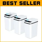 Compact Motion-Sensor Trash Cans - 2.2 Gallon with Odor Seal & Quiet Operation