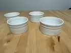 Portmeirion Sophie Conran Round Porcelain Ramekin Set of 4 White NEW
