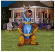 5' Inflatable LED Halloween Scooby Doo in Super Scoob Costume Yard Decoration