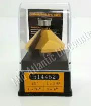 Sommerfeld 514452 Chamfer Router Bit w/Bearing, 1/2" Shank, 45* Cutting Angle