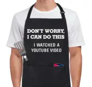 Xornis Funny Apron for Men Women 100% Cotton Don't Worry I Can Do This Adjust...