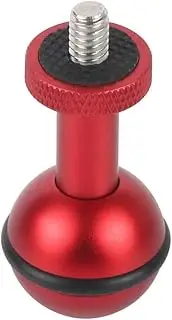BaotyJie 1inch Ball Head Mount for Camera Underwater Use, Detachable Bracket for Lighting, 1 4 inch Adapter Red