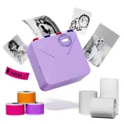 Pocket Printer- 300dpi Bluetooth Inkless Mini Sticker Maker - Note Printer fo...