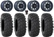 KMC Technic 15" Wheels Blue 30" XTR370 Tires RZR Turbo S / RS1