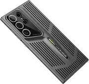 Blade Cooling Mobile Phone Case for Samsung Galaxy S23 S24 S25 Ultra Plus, Electroplated Protective Phone Case Black