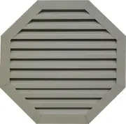 Octagon Gable Vent Attic Louver 24" w x 24" h