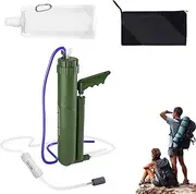 Water Filter Camping, Water Purification Drinking, High Precision Survival Gear, Personal Water Filter Straw, System Drinking Water Purifier, Easy to Use, Portable for Safe Drinking