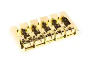 Hipshot A Style 5 String Fender Retrofit Bass Bridge Brass Gold 5A5FM3BG
