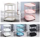 2/3 Layer Side Table w/Wheels Sofa End Table NightStand for Bedroom Living Room